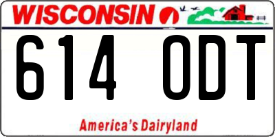 WI license plate 614ODT