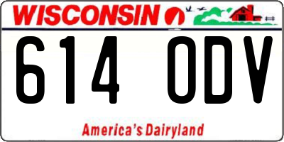 WI license plate 614ODV