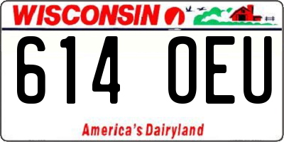 WI license plate 614OEU