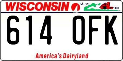 WI license plate 614OFK