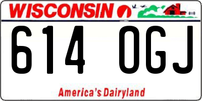 WI license plate 614OGJ
