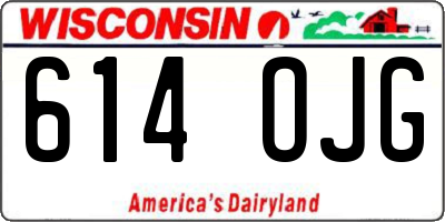 WI license plate 614OJG