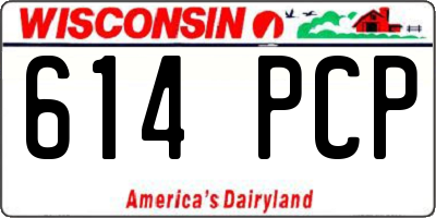 WI license plate 614PCP