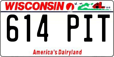 WI license plate 614PIT