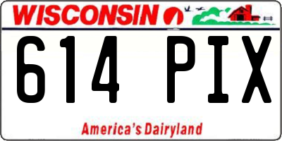 WI license plate 614PIX