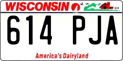 WI license plate 614PJA