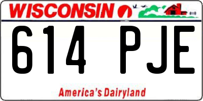 WI license plate 614PJE