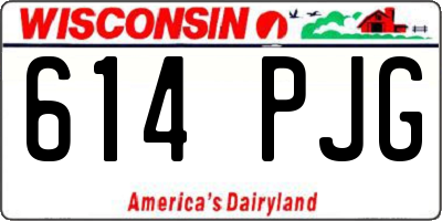 WI license plate 614PJG