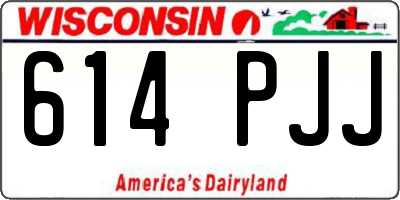 WI license plate 614PJJ