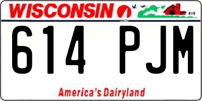 WI license plate 614PJM