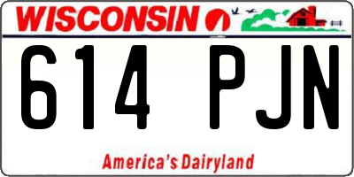 WI license plate 614PJN