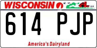 WI license plate 614PJP
