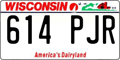 WI license plate 614PJR