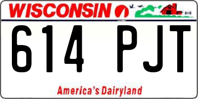 WI license plate 614PJT