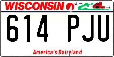 WI license plate 614PJU