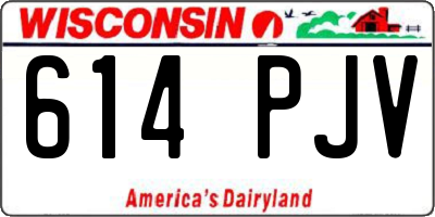 WI license plate 614PJV