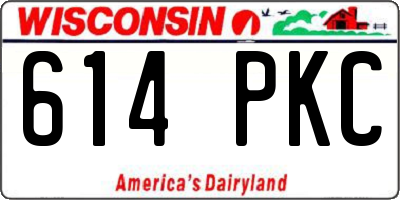 WI license plate 614PKC