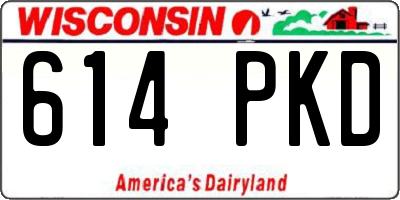 WI license plate 614PKD