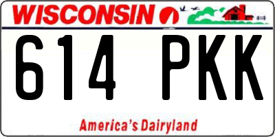 WI license plate 614PKK