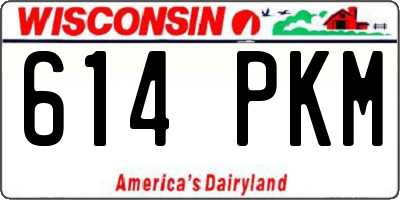 WI license plate 614PKM
