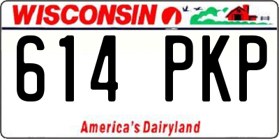 WI license plate 614PKP