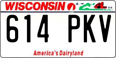WI license plate 614PKV