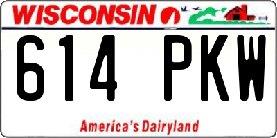 WI license plate 614PKW
