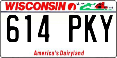 WI license plate 614PKY
