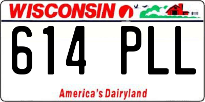 WI license plate 614PLL