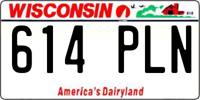 WI license plate 614PLN