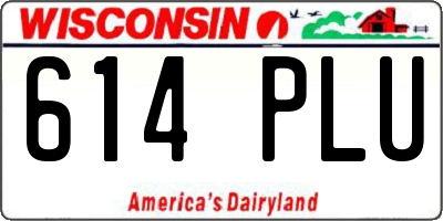WI license plate 614PLU
