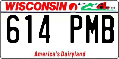 WI license plate 614PMB