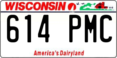 WI license plate 614PMC