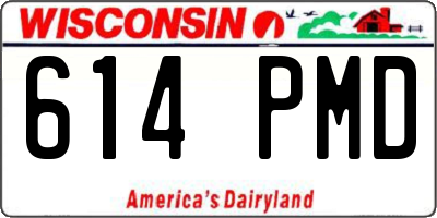 WI license plate 614PMD