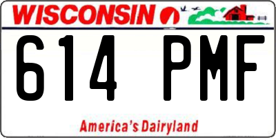 WI license plate 614PMF