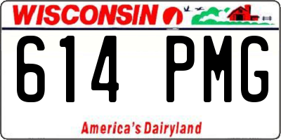 WI license plate 614PMG