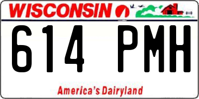 WI license plate 614PMH