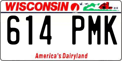 WI license plate 614PMK