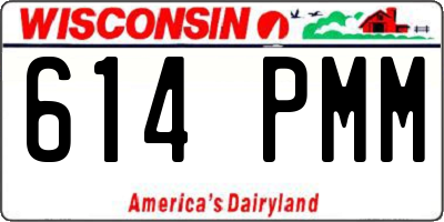WI license plate 614PMM
