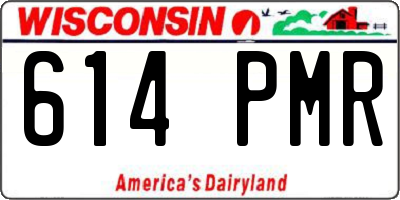 WI license plate 614PMR