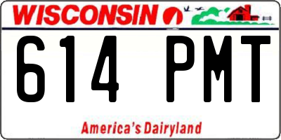 WI license plate 614PMT