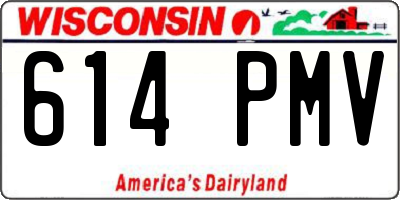 WI license plate 614PMV