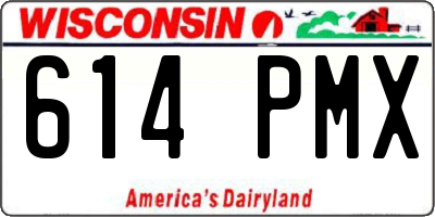WI license plate 614PMX