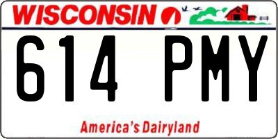 WI license plate 614PMY