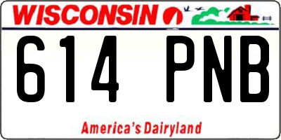 WI license plate 614PNB