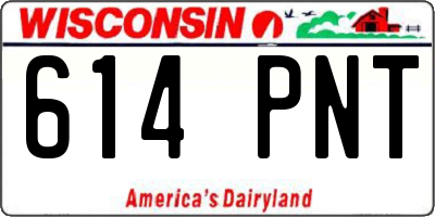 WI license plate 614PNT