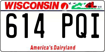 WI license plate 614PQI