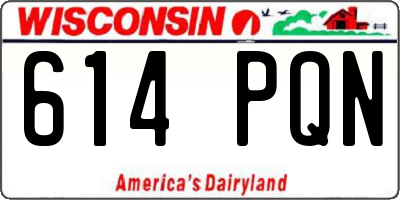 WI license plate 614PQN