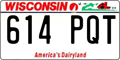 WI license plate 614PQT