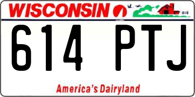 WI license plate 614PTJ